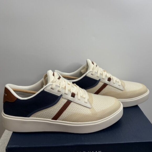 Cole Haan Men's Grand Crosscourt Winner Sneaker Ivory/Navy/Tan Size 13 NWB - Picture 8 of 16